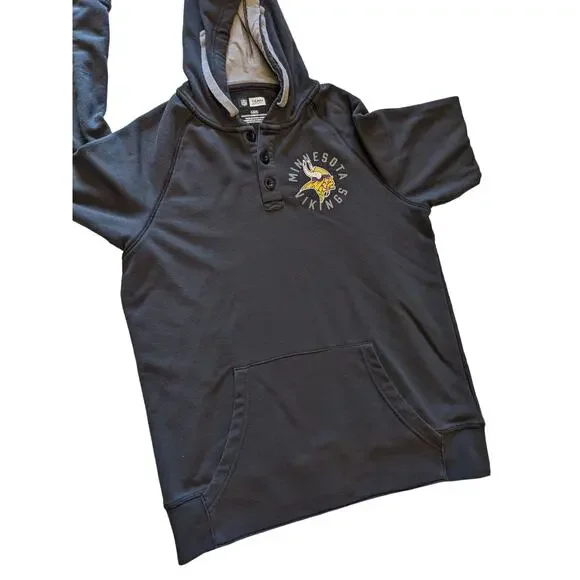 MN Vikings Hoodie Sweatshirt Mens Large Long Sleeve Pullover Kangaroo Pocket NFL - Picture 4 of 10